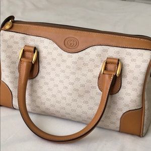 Vintage Gucci Purse , Cream & Brown